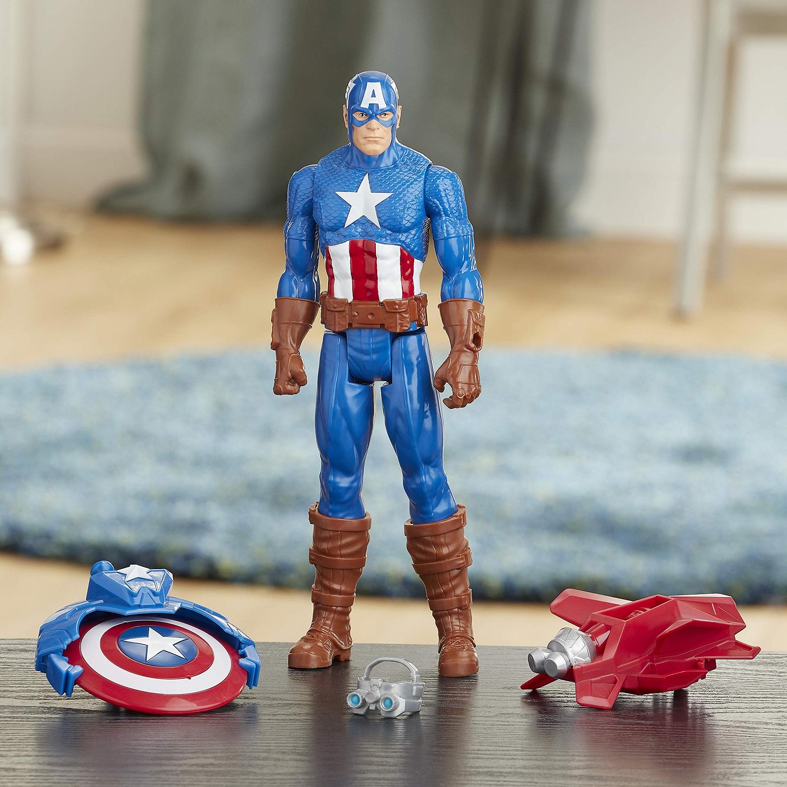 Фигурка Hasbro Мстители Titan Hero Series Blast Gear Капитан Америка 30 см с стартером, 2 аксессуара и снаряд, фото №9
