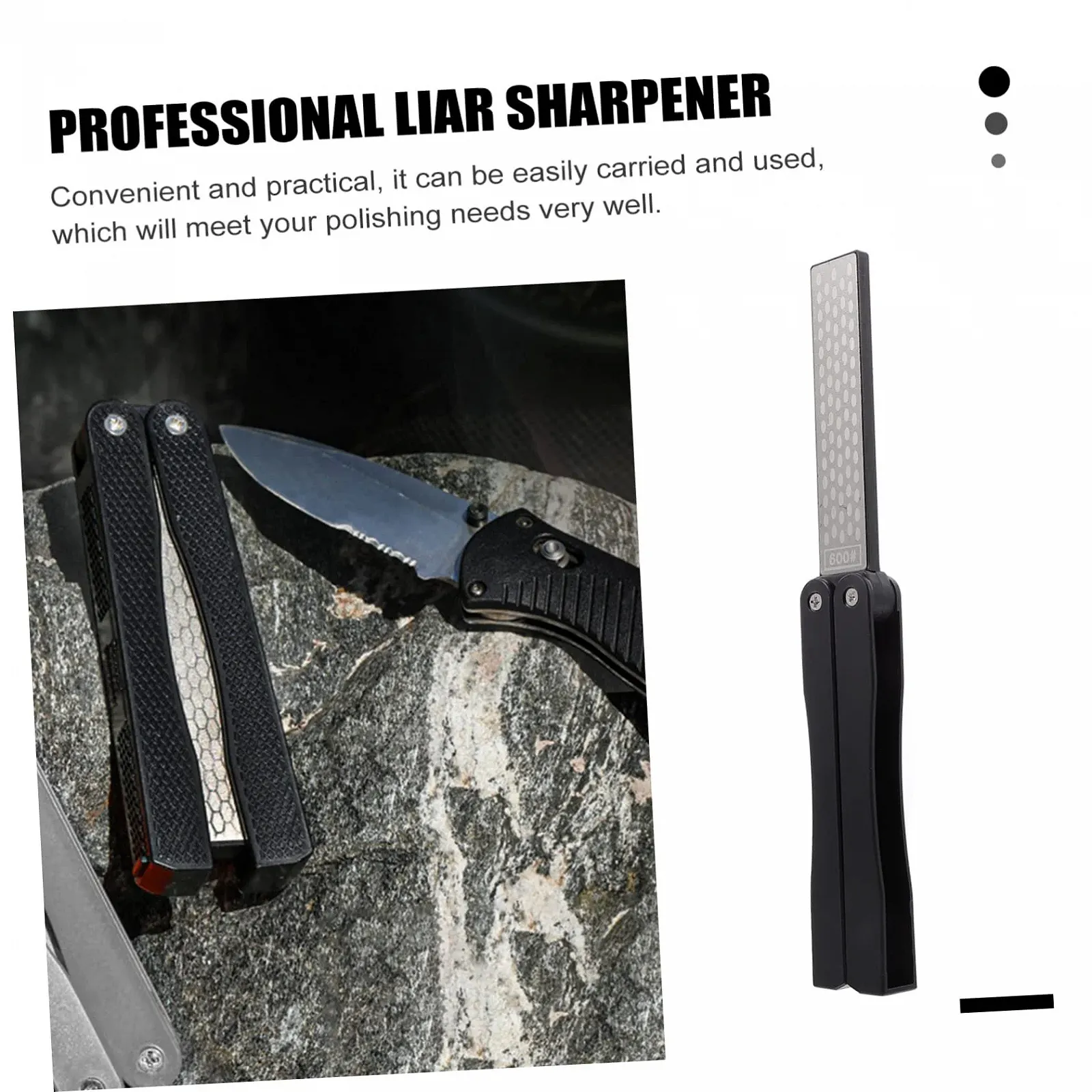 Точилка для ножів та ножиць Lurrose двостороння портативна, фото №9