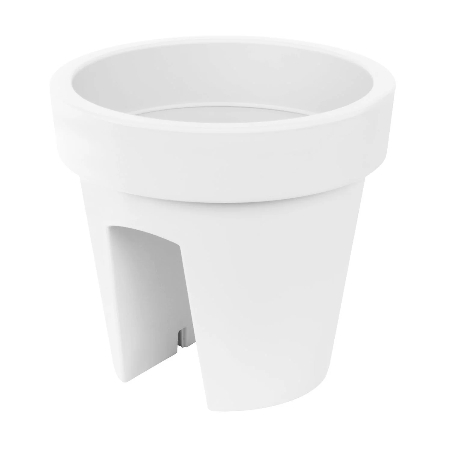 Балконный ящик подвесной Lofly Railing 25 см белый, фото №1