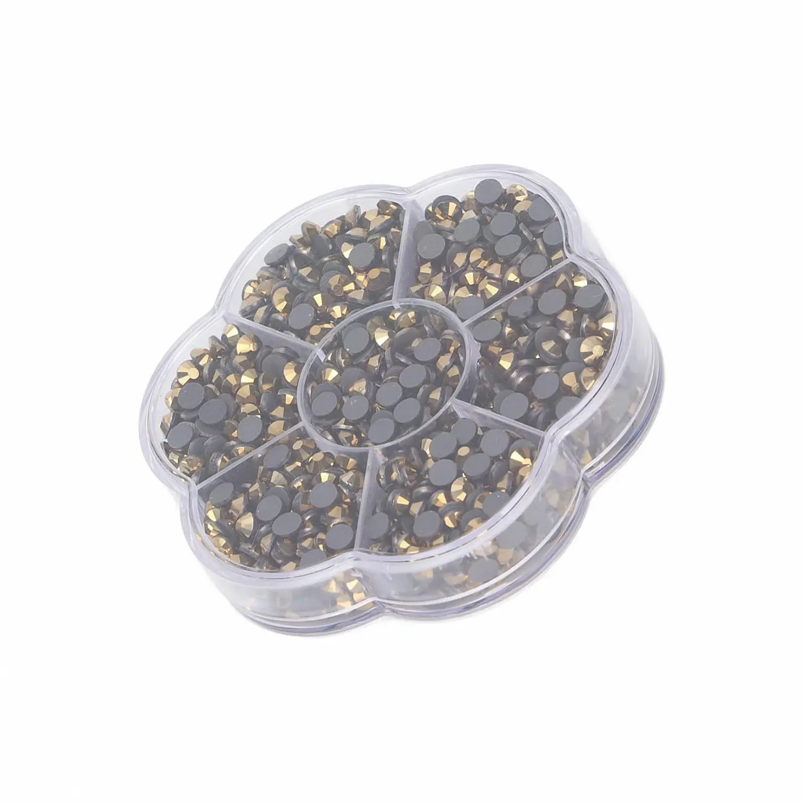 Стрази Emoshayoga для нігтів скляні, 1000 шт, JM201 золото, фото №9