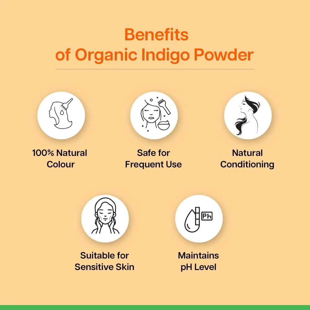 Фарба для волосся Indigo goodFarm Organic, 250 г - Органічна рослинна, натуральний колір, фото №5