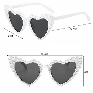 Солнцезащитные очки Сердце Augesak с жемчужинами synthetic.ua - Фото 1