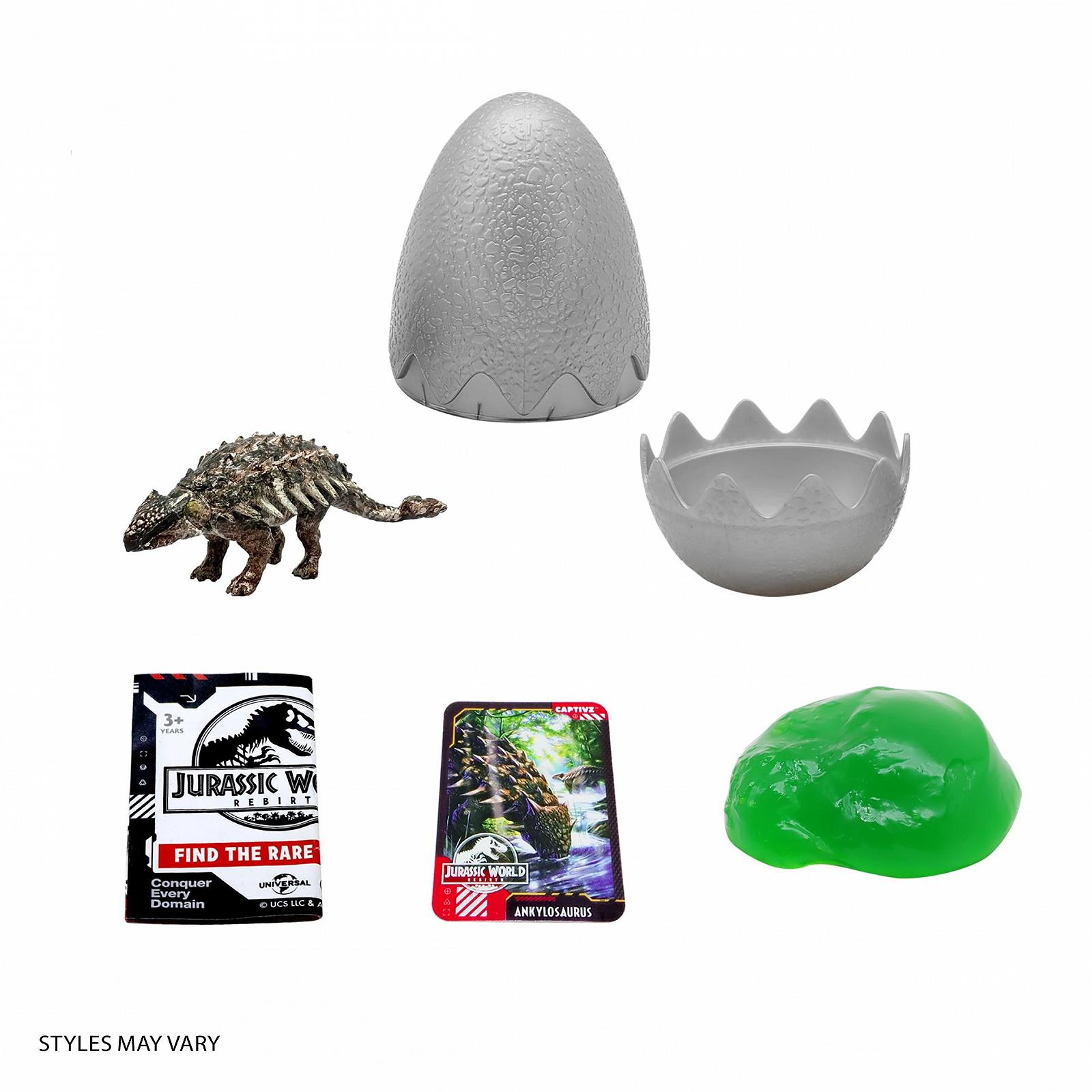 Фигурки динозавров Jurassic Captivz Rebirth, 12 штук в PDQ, 3 яйца в ряд, фото №2