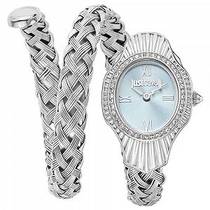 Женские аналоговые кварцевые часы Just Cavalli JC1L305M0015 с браслетом из нержавеющей стали, серебристый, классический - Фото 1