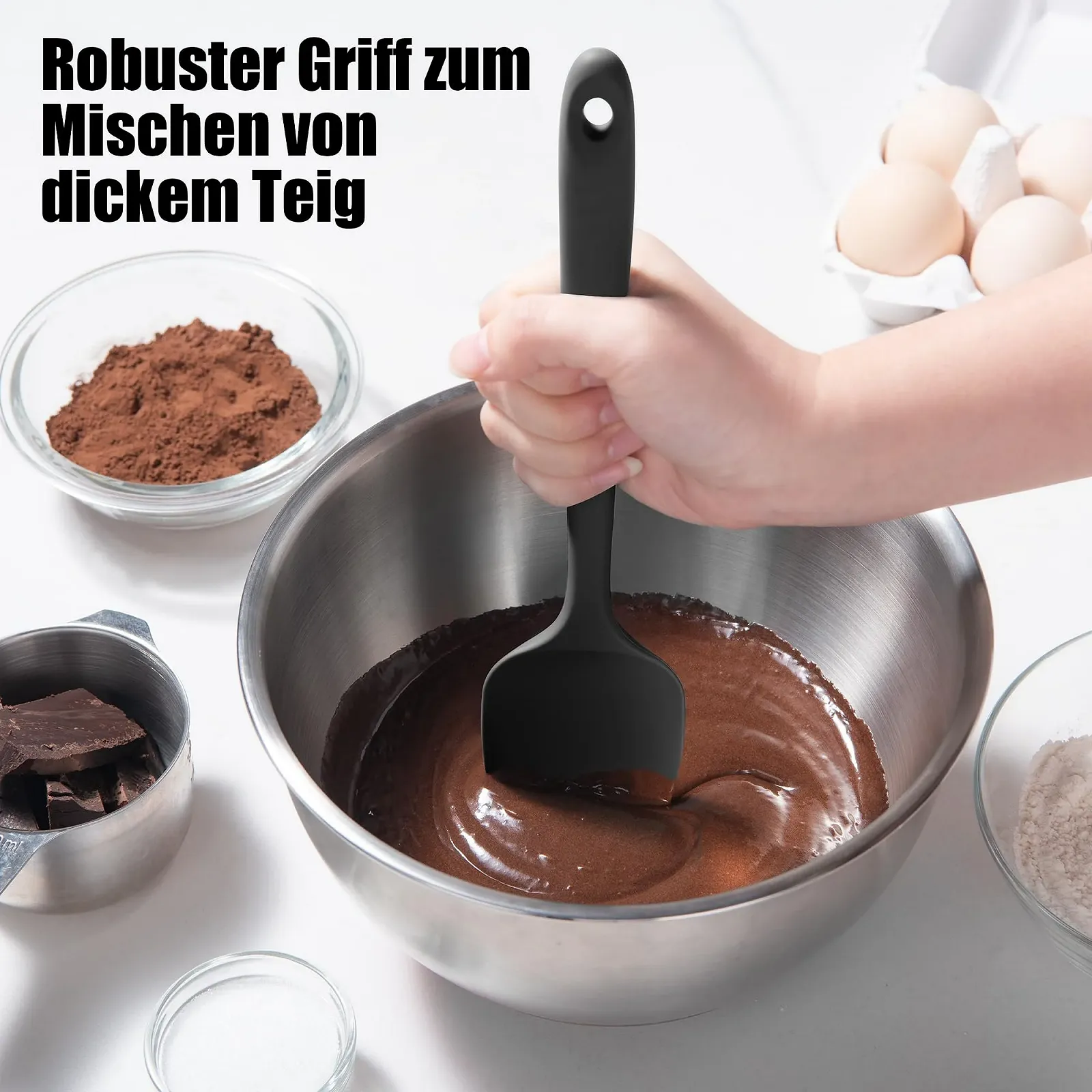 Лопатка-ложка Doosu Flexible Silicone 315°C Heat Resistant Black 28,9 cm, фото №5 Лопатка-ложка Doosu Flexible Silicone 315°C Heat Resistant Black 28,9 cm, фото №5