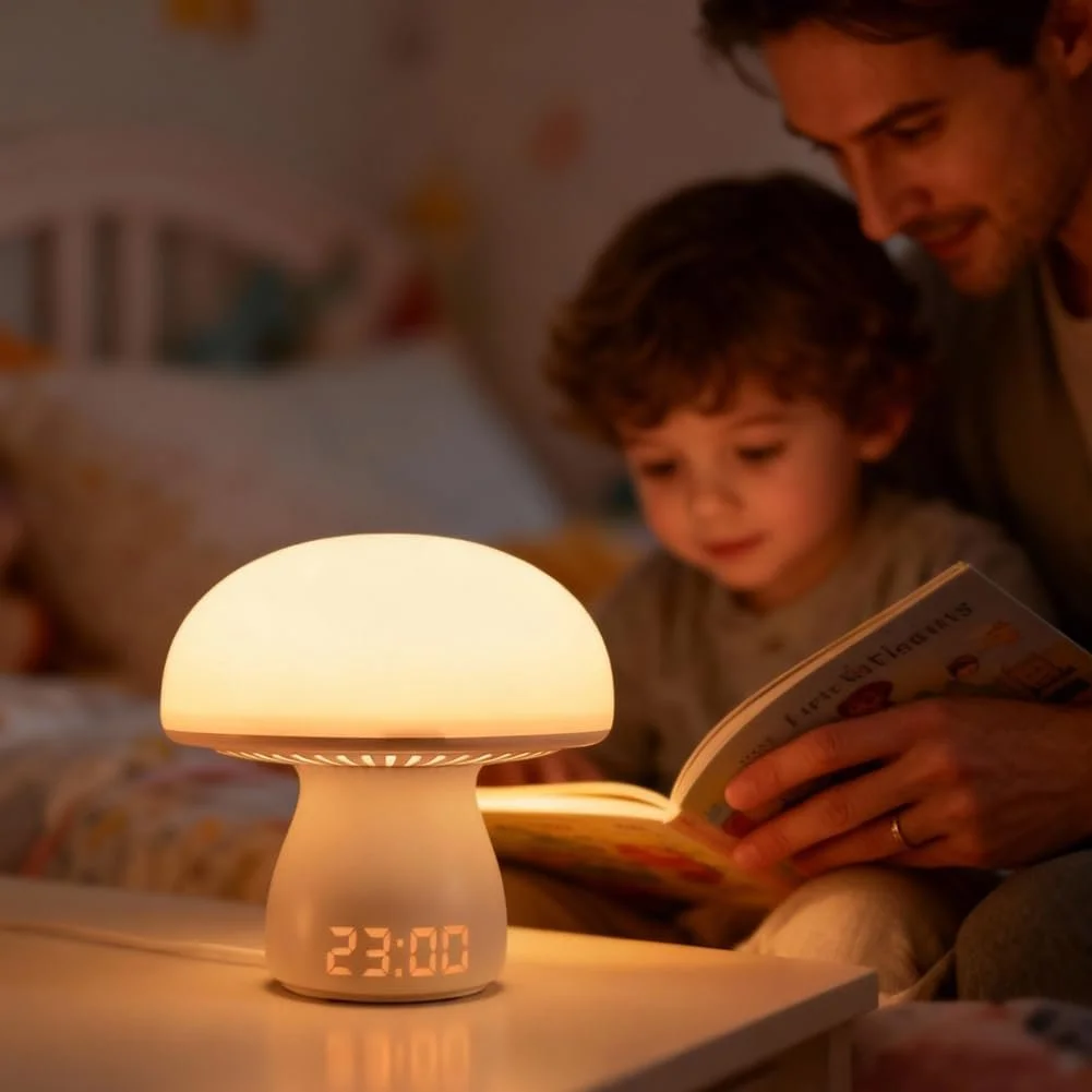 Настільна лампа LOMUG Mushroom Lamp Clock Timing USB, фото №7