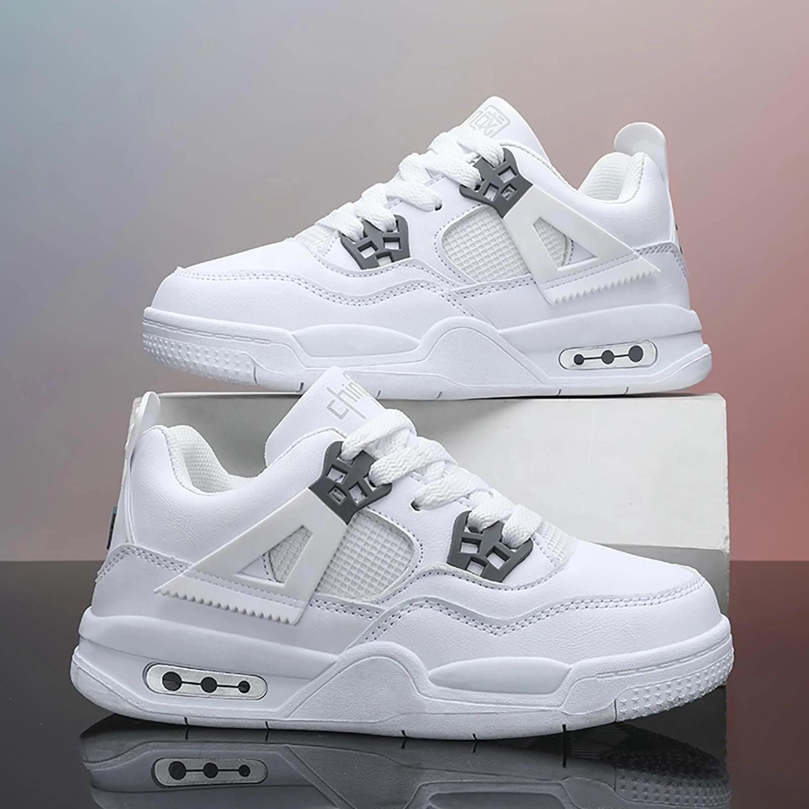 Дитячі баскетбольні кросівки Спортивне взуття для хлопчиків і дівчаток для ходьби Ретро Нековзні, фото №8