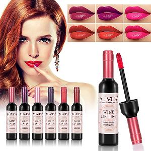 Набір блиску для губ 6 кольорів Wine Waterproof Matte Lip Ink - Фото 1