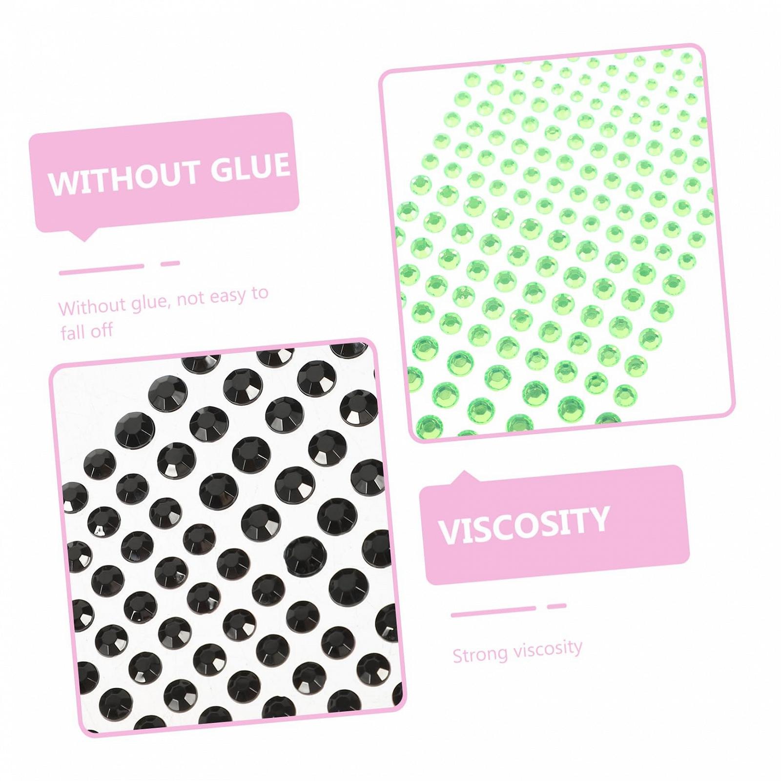 Стразы Healvian 12 листов Самоклеящиеся Стразы для лица, украшения, наклейки для макияжа для глаз, бровей для женщин, девушек, фото №4