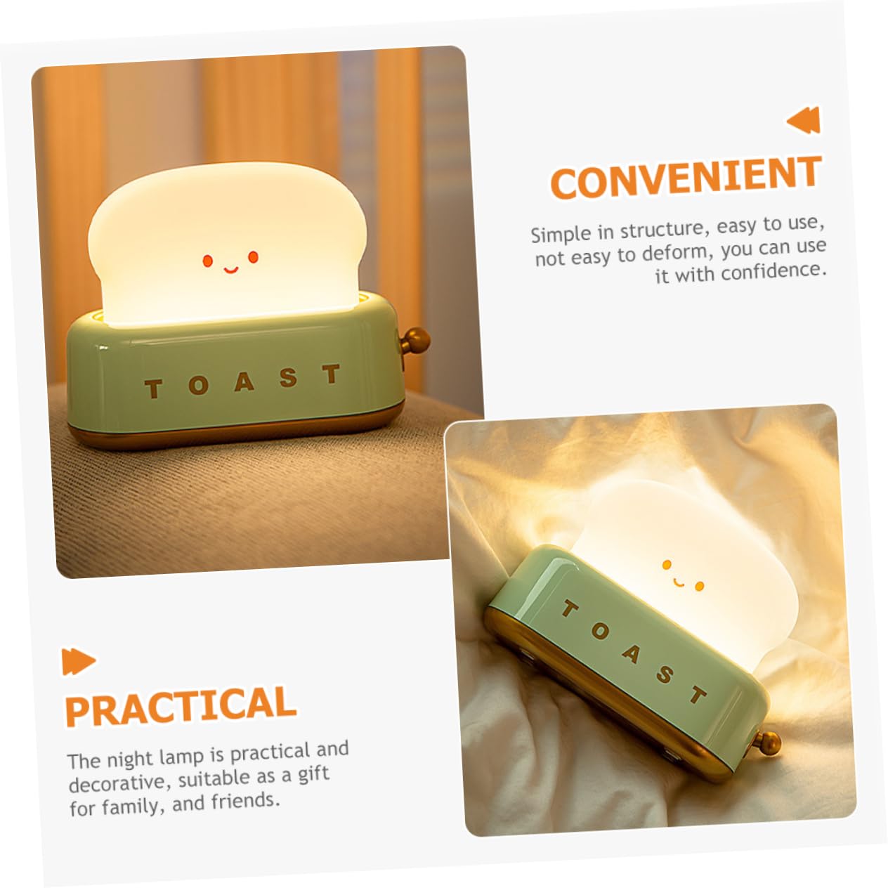 Лампа OSALADI Toaster для столу нічник для дітей батарейка, фото №7 Лампа OSALADI Toaster для столу нічник для дітей батарейка, фото №7