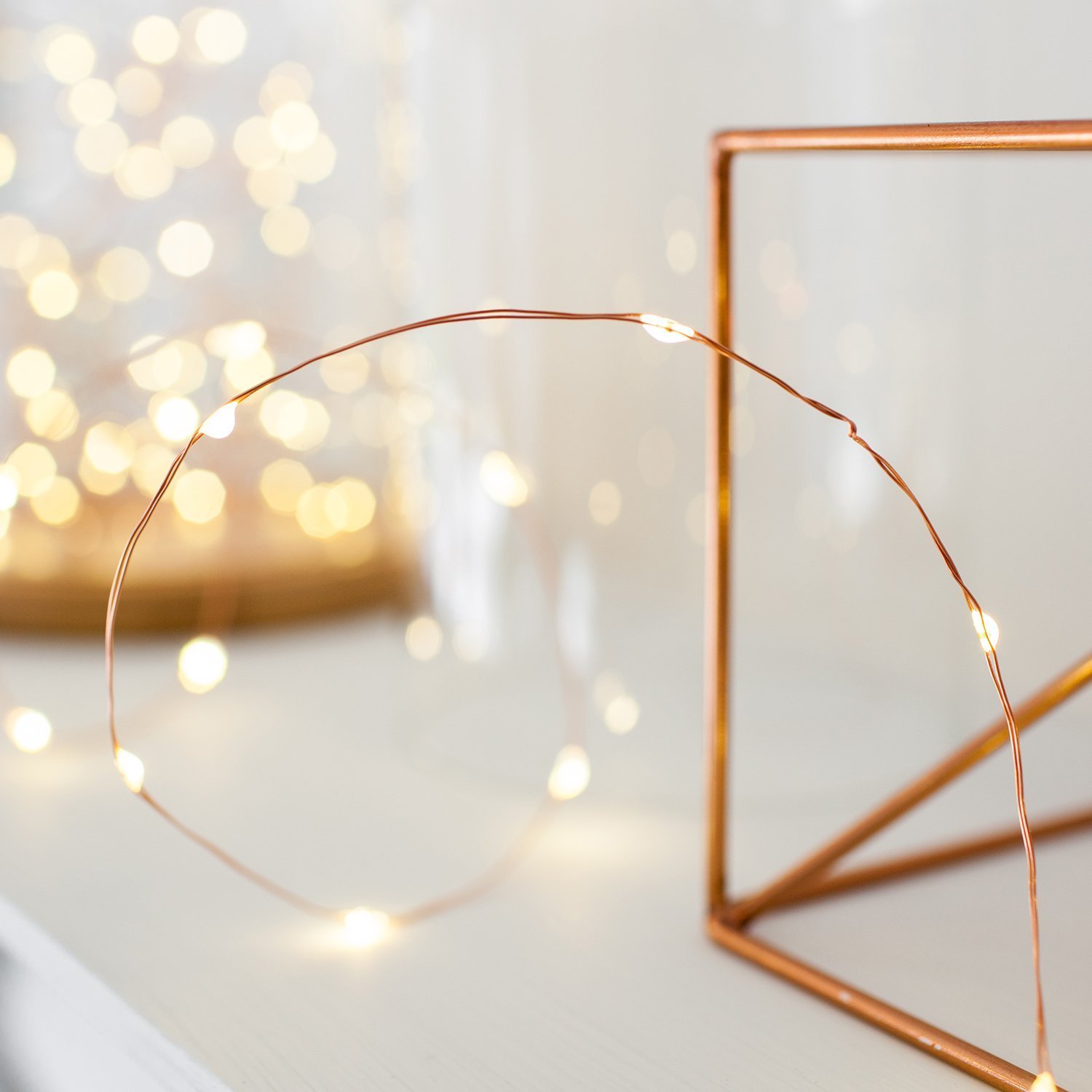 Дзвіночок Lights4fun Декоративний Скляний з 20 Micro Copper Wire Fairy Lights Теплий Білий, фото №1