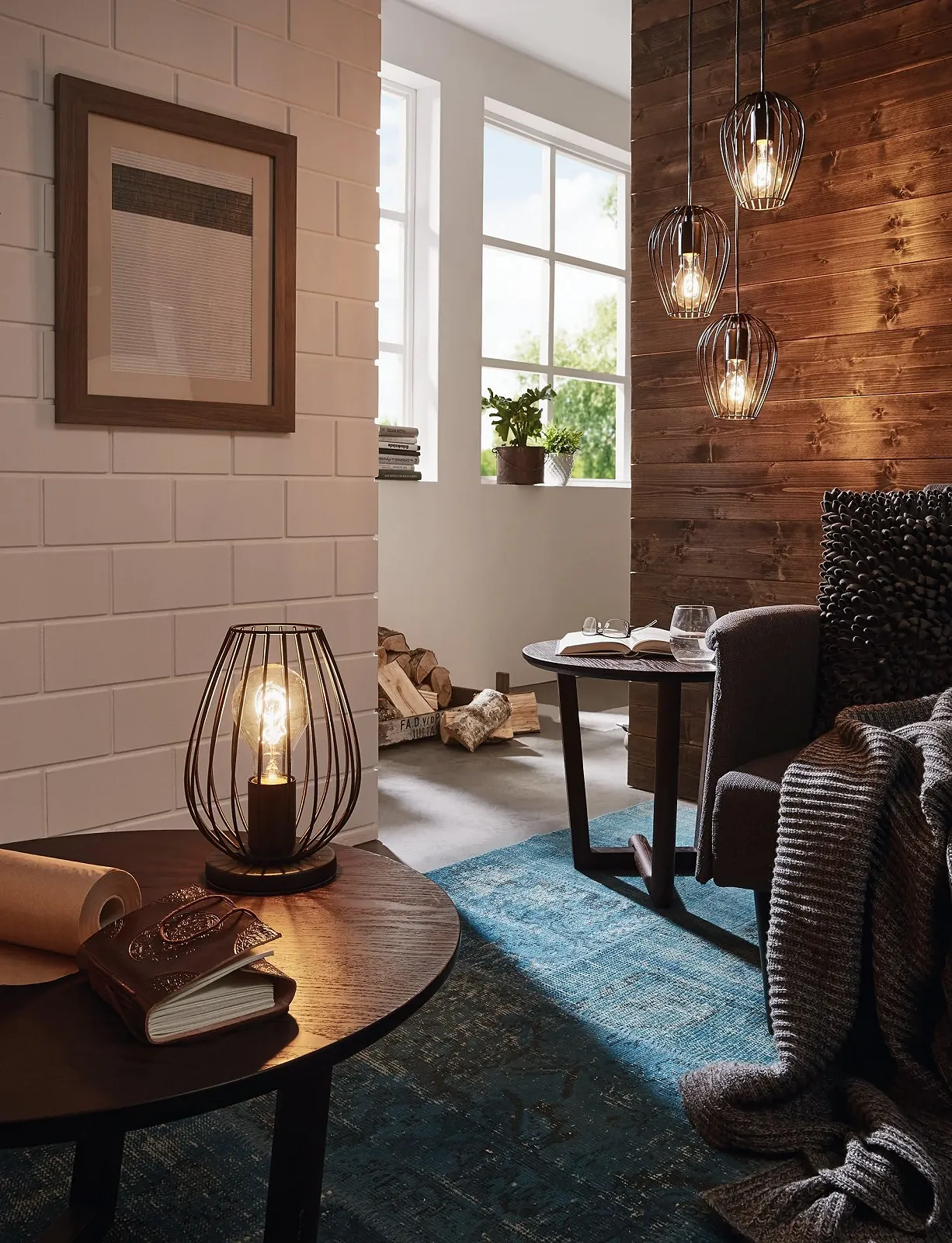 Настільна лампа EGLO Newtown Vintage Steel E27 Чорна, фото №4