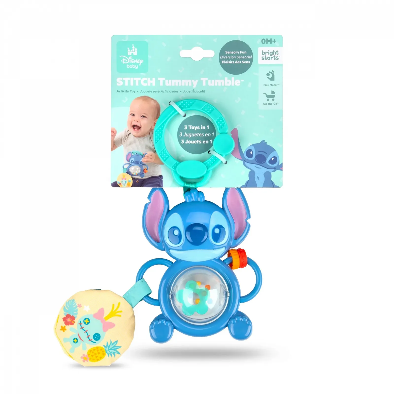 Іграшка Bright Starts Disney Baby Stitch Tummy Tumble розвиваюча, унісекс, фото №2