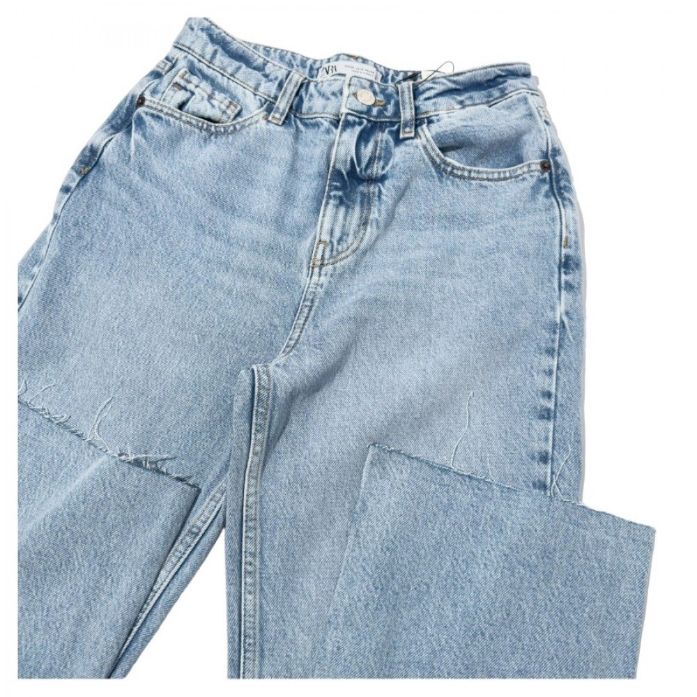 Джинси Zara Jeans Z1975 Rectos Tiro Alto Light Blue 6164053427 L, фото №4