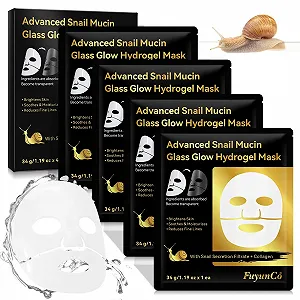Маска для обличчя гідрогелева Advanced Snail Mucin Glass Glow, колагенова, зі слизом равлика - Фото 1