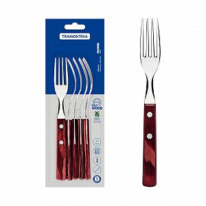 Вилки для стейка Domestic Polywood 19 см Набор из 6 штук - Фото 1