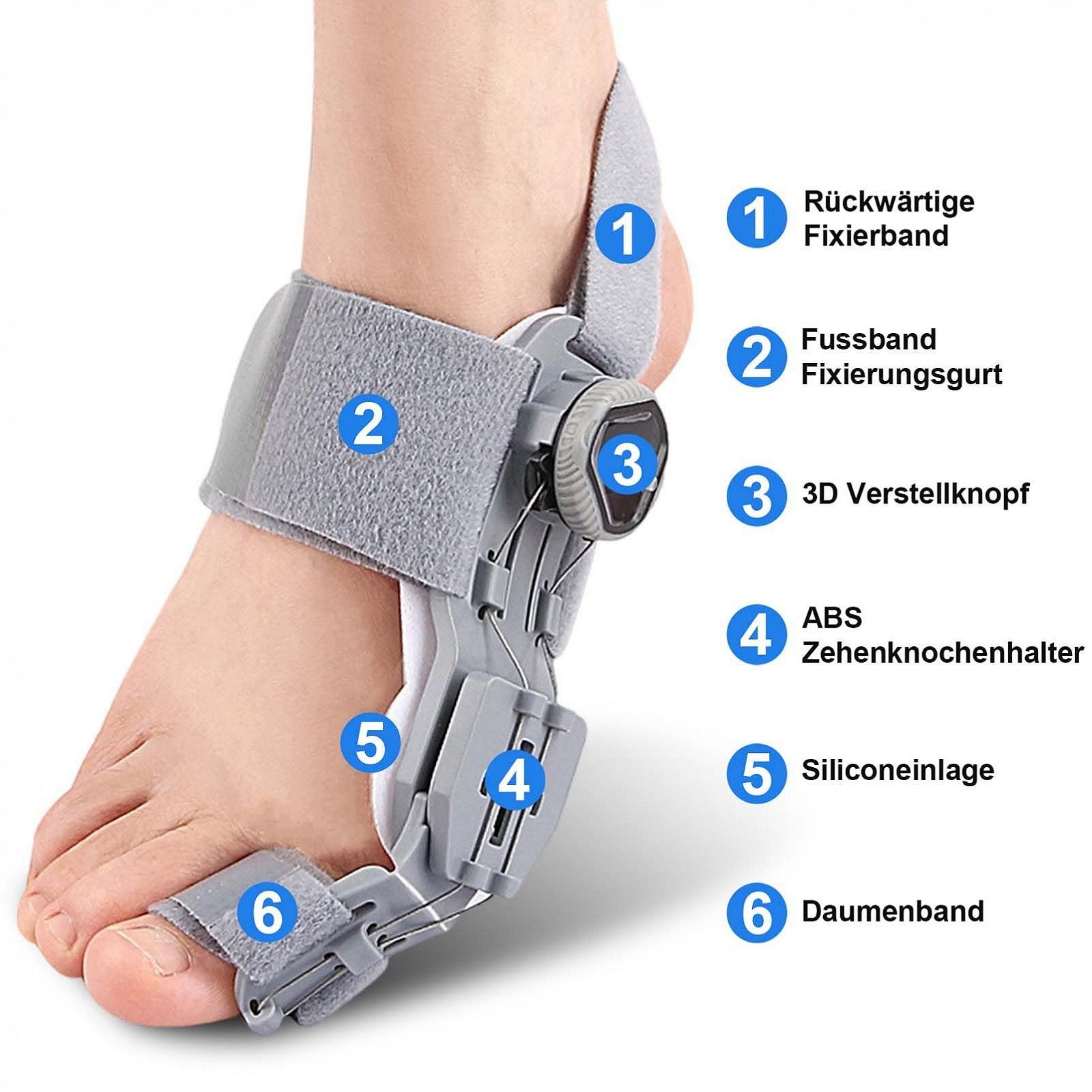 Шина для корекції Hallux Valgus Yeelan, шина Hallux Valgus з 2 силіконовими ремінцями, фото №4 Шина для корекції Hallux Valgus Yeelan, шина Hallux Valgus з 2 силіконовими ремінцями, фото №4