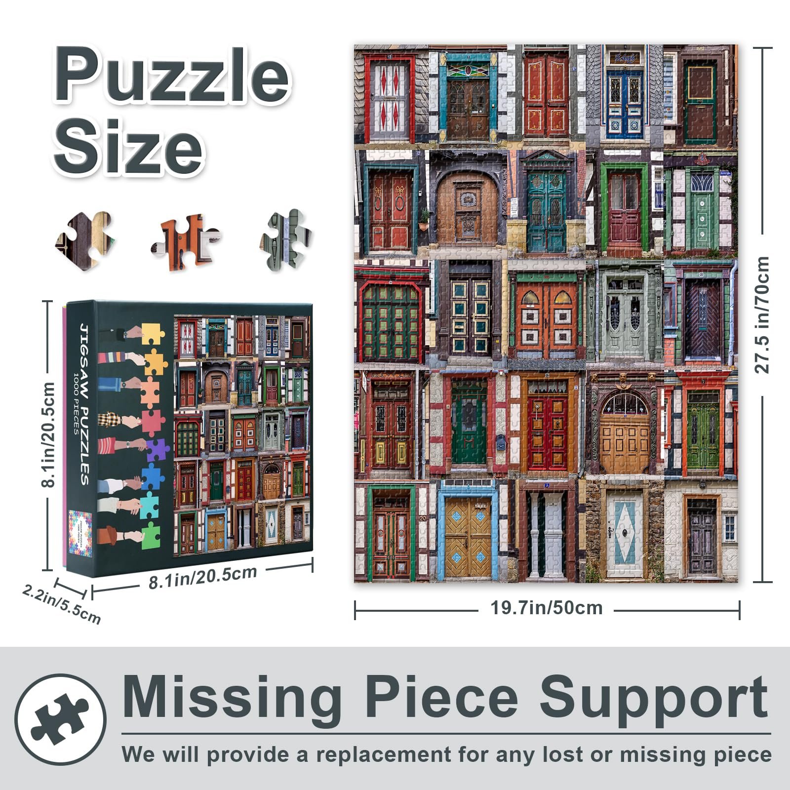 Пазл Colourful Doors and Windows 1000 деталей 70 x 50 cm, фото №2