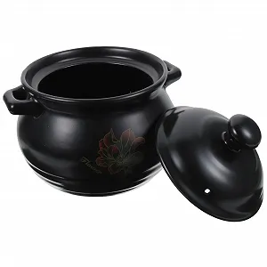 Кастрюля керамическая SOIMISS 2 л черная - Фото 1