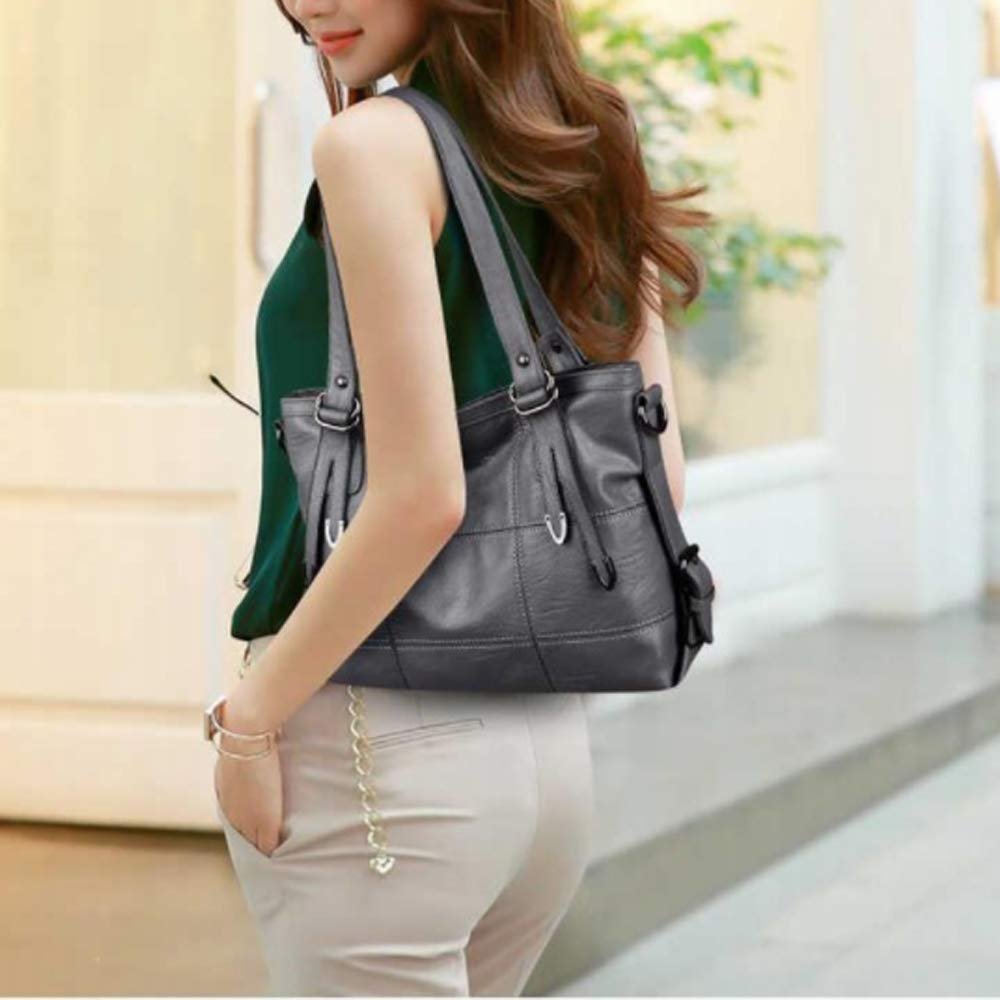 Сумка з ручками Rullar Classic Large Shopper зі штучної шкіри, клаптикова, жіноча, фото №4