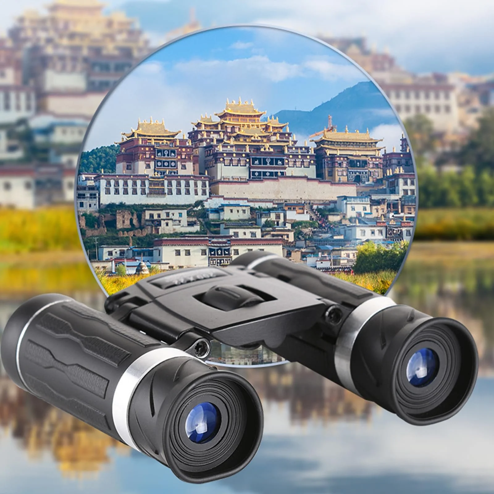 Бінокль 10x22 Compact Waterproof Foldable Carry Bag, фото №6