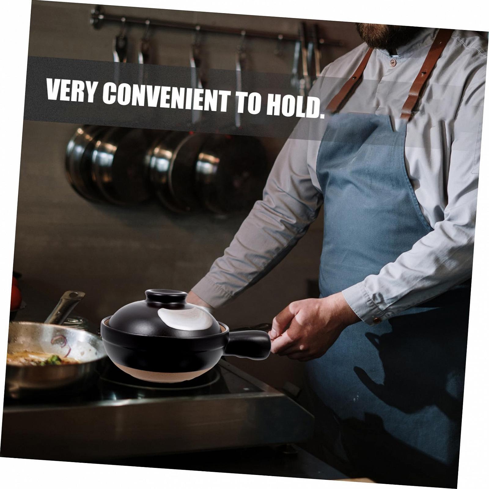 Порцеляновий Ківш TOYANDONA з однією ручкою термостійкий для супів та тушкування, фото №4