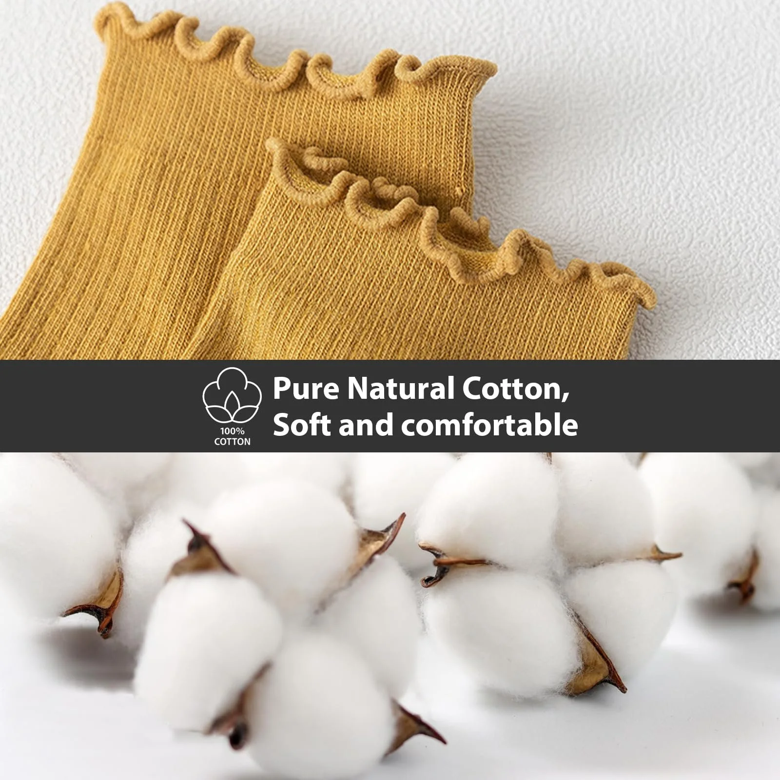 Жіночі шкарпетки з рюшами Багатоколірні, 6 пар, фото №5