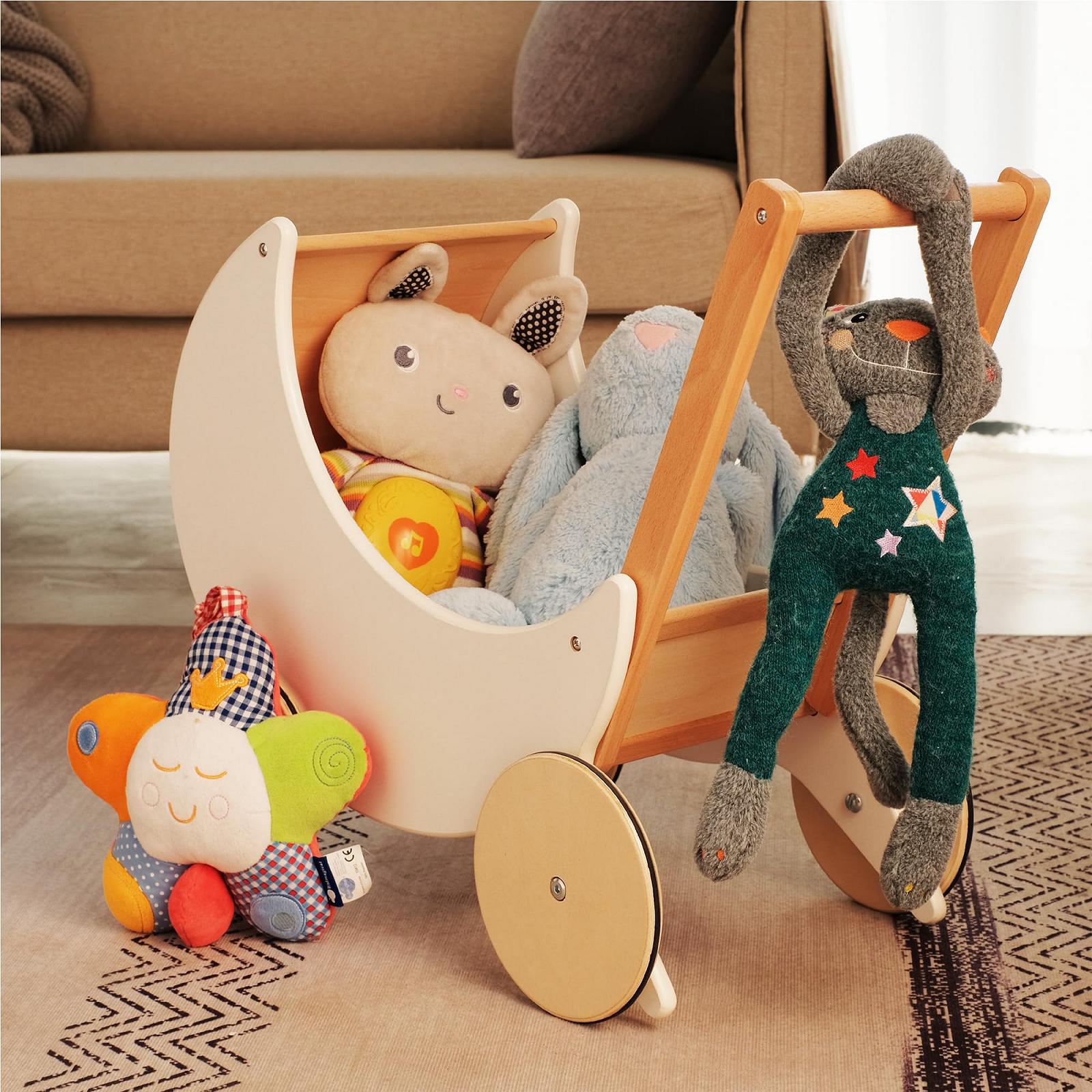 Ходунки wuuhoo Lou Деревянные Белые с Резиновыми Колесами и Поддержкой, фото №5 Ходунки wuuhoo Lou Деревянные Белые с Резиновыми Колесами и Поддержкой, фото №5