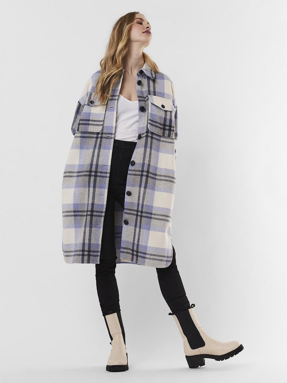 Пальто VERO MODA Vmnelly Check Noos, фото №7