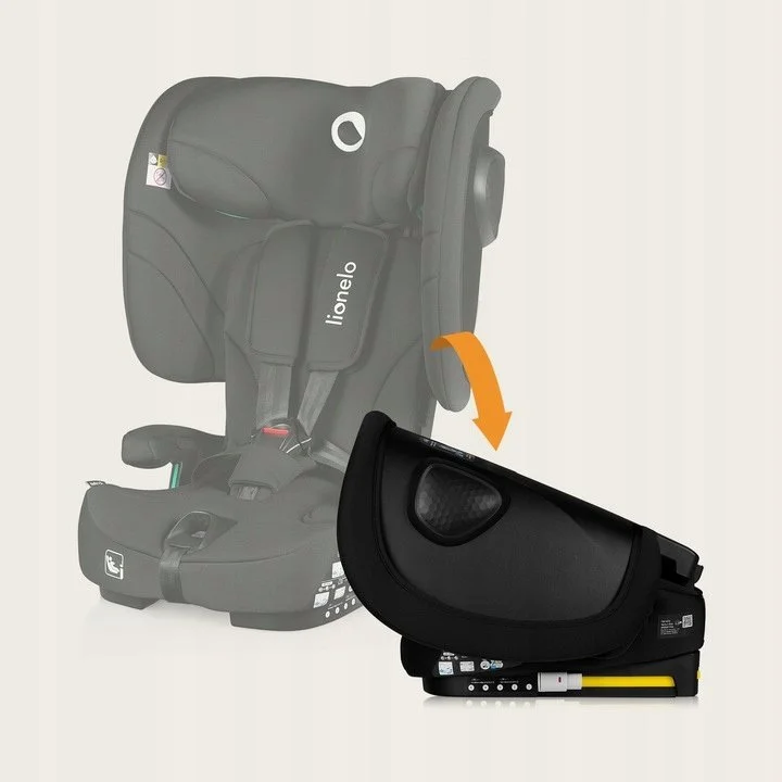 Автокрісло Lionelo Nelly / 76-150 см / ISOFIX / 9-36кг / Регулювання спинки / Чорне, фото №5