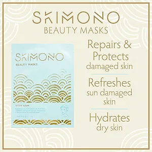 Маска для лица Skimono After Sun+ Organic Cellulose с алоэ вера, огурцом и эдельвейсом, 25 мл synthetic.ua - Фото 1