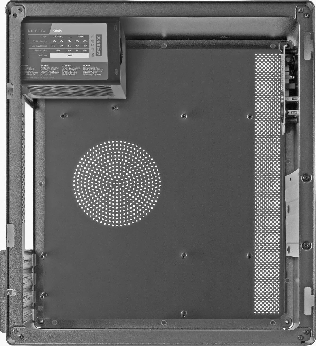 Корпус для ПК / Tacens ORUMX500 / Mini Tower / БЖ 500 Вт / Slim-дизайн / Чорний, фото №6