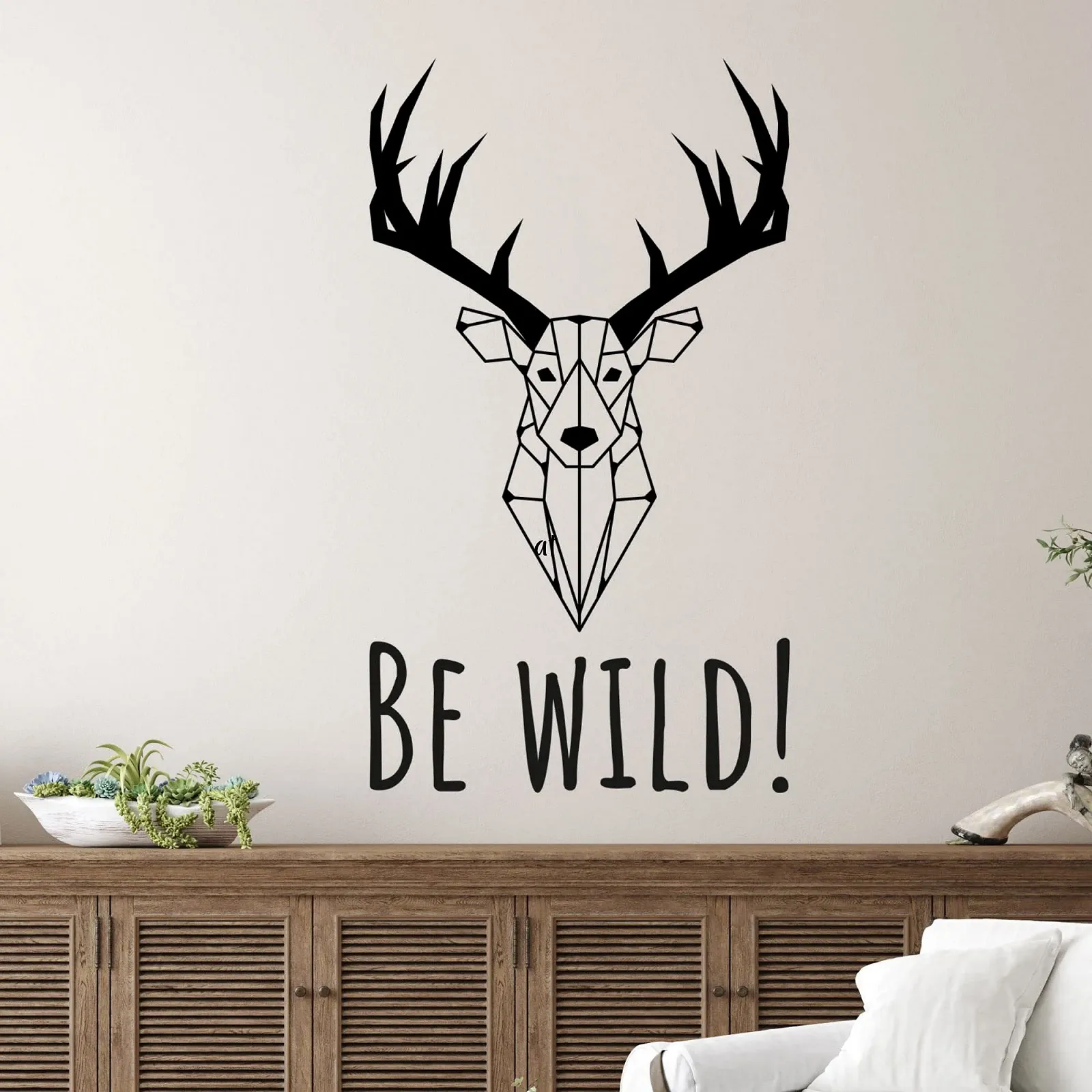 Настенная наклейка GRAZDesign Stag Head Be Wild 52 x 30 см 091 золотая, фото №1