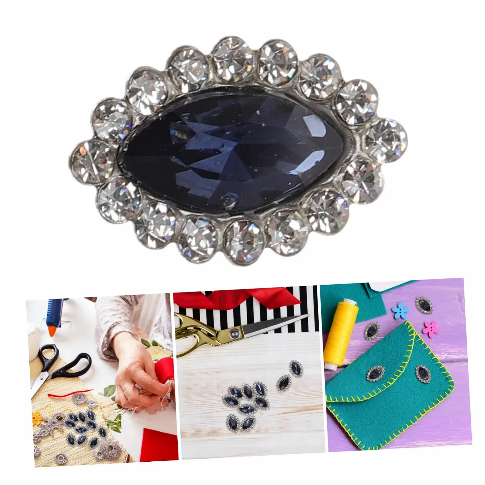 Украшение Стразы GALPADA 10 шт. Темно-синий, фото №9