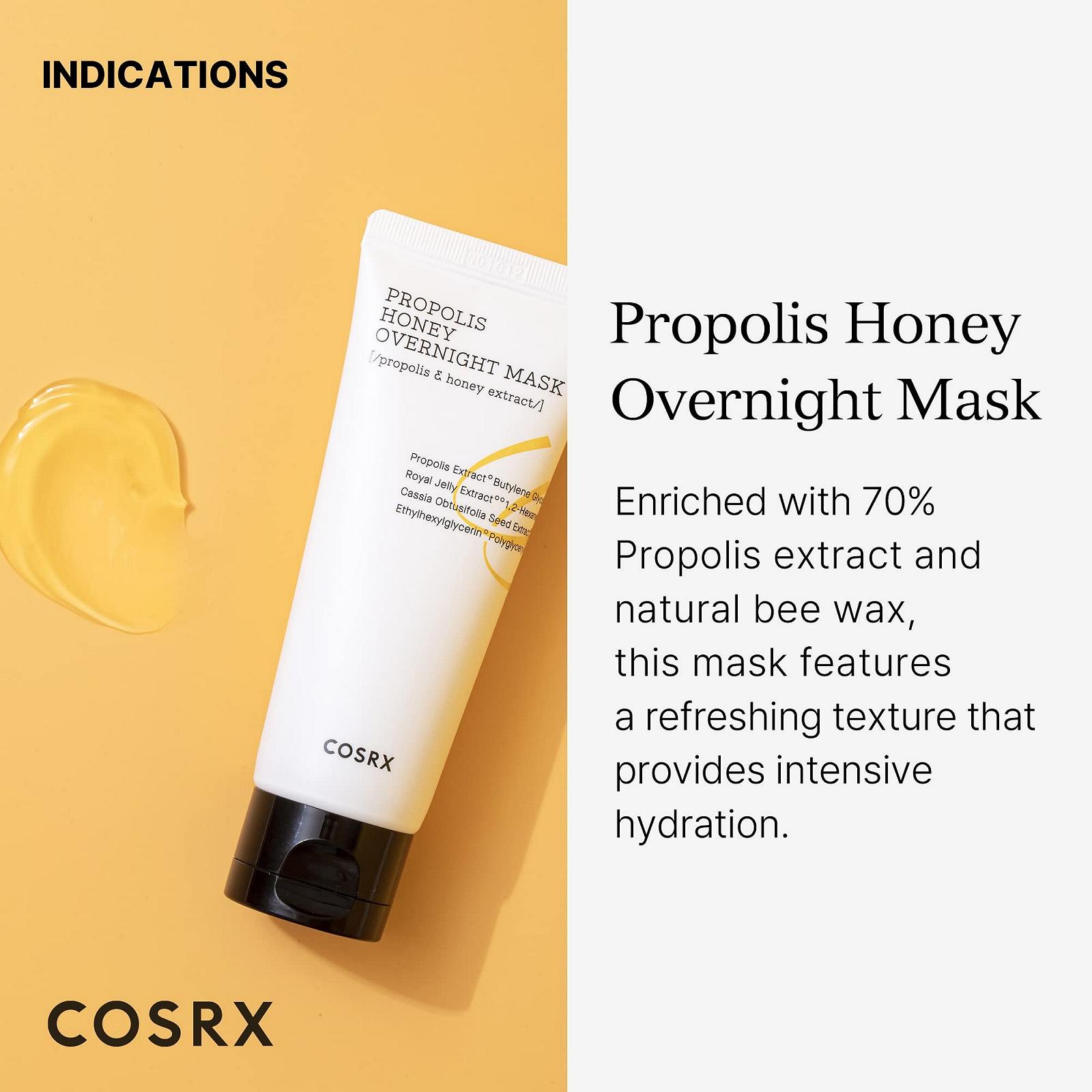 Маска для обличчя COSRX Full Fit Propolis Honey Overnight, Екстракт прополісу 87%, 60 мл, фото №2