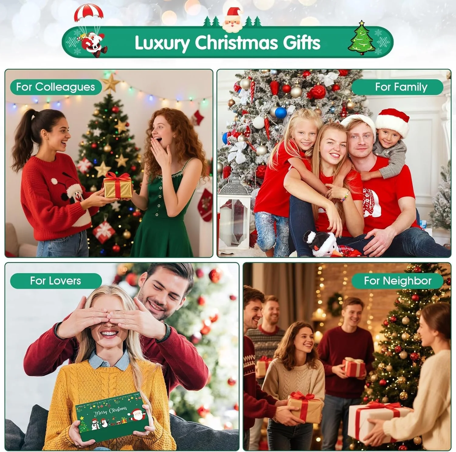 Набор кремов для рук Рождественский Увлажняющий крем для сухих и потрескавшихся рук - Набор для ухода за руками для мужчин и женщин с различными ароматами Питательный лосьон для рук на зиму, 5 шт, фото №8