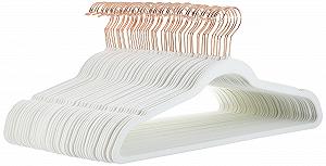 Вешалки для костюмов/одежды Amazon Basics, 50 шт, слоновая кость/золото - Фото 1