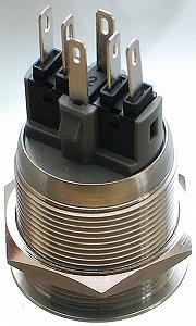 Кнопка антивандальна VJ Parts d25mm стрижка 22mm h34mm 6 контактів індикація synthetic.ua - Фото 1
