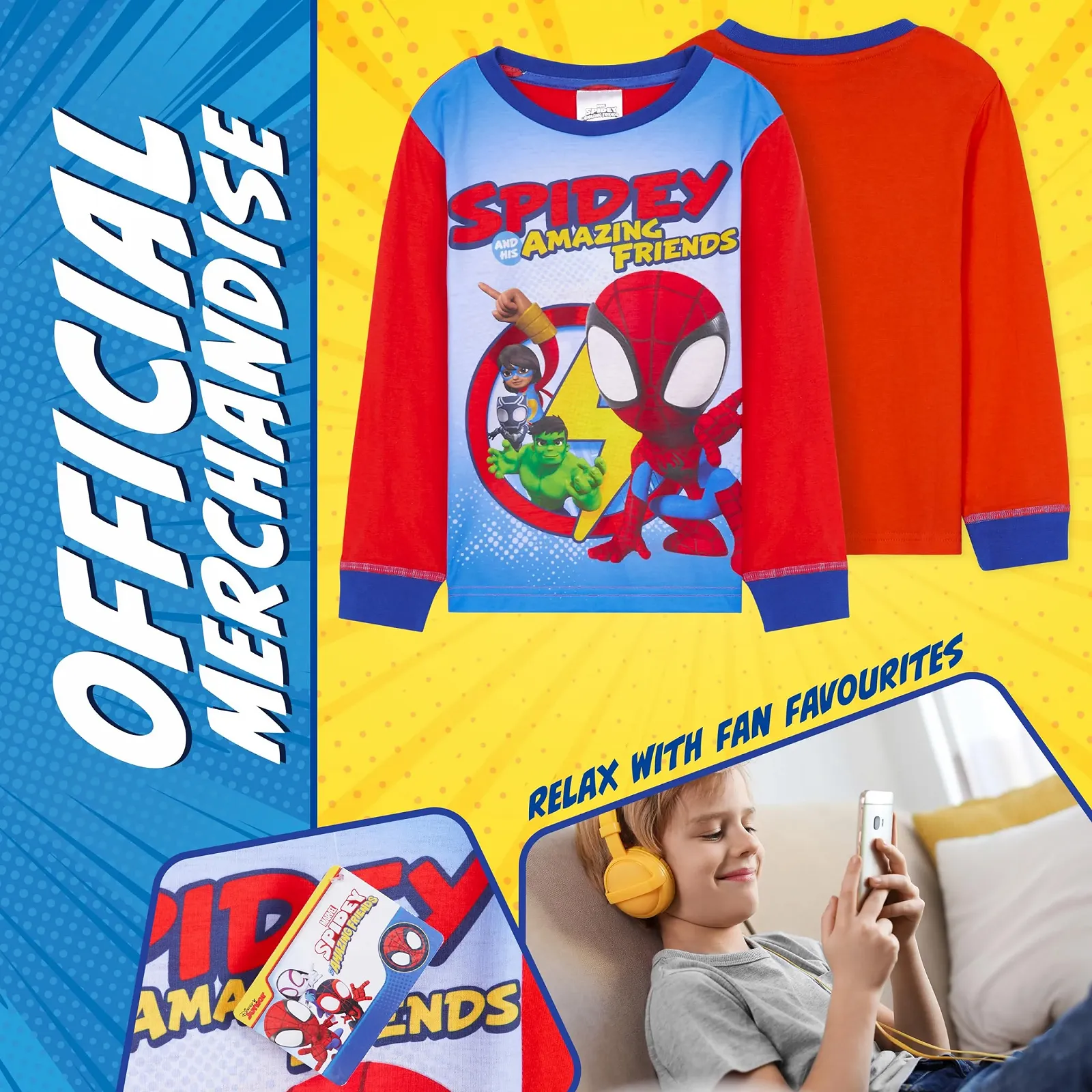 Піжамний комплект Marvel Spiderman для хлопчиків, зручний, фото №5