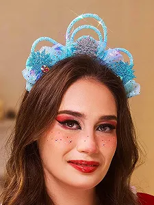 Обруч Снежинка IYOU LED Голубой - Фото 1