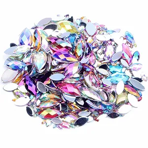 Набір акрилових страз 200 шт, Різнокольоров - Фото 1