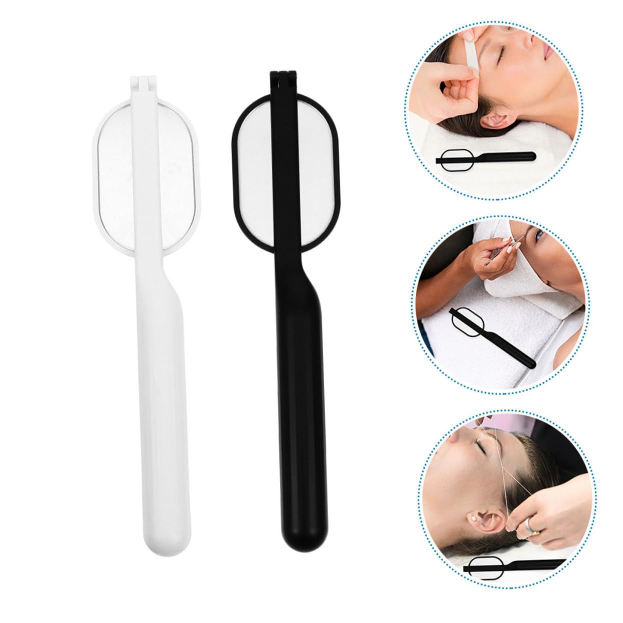 Зеркало Angoily Pack of 4 Eyelash Inspection Mirrors Большое складное акриловое портативное, фото №7