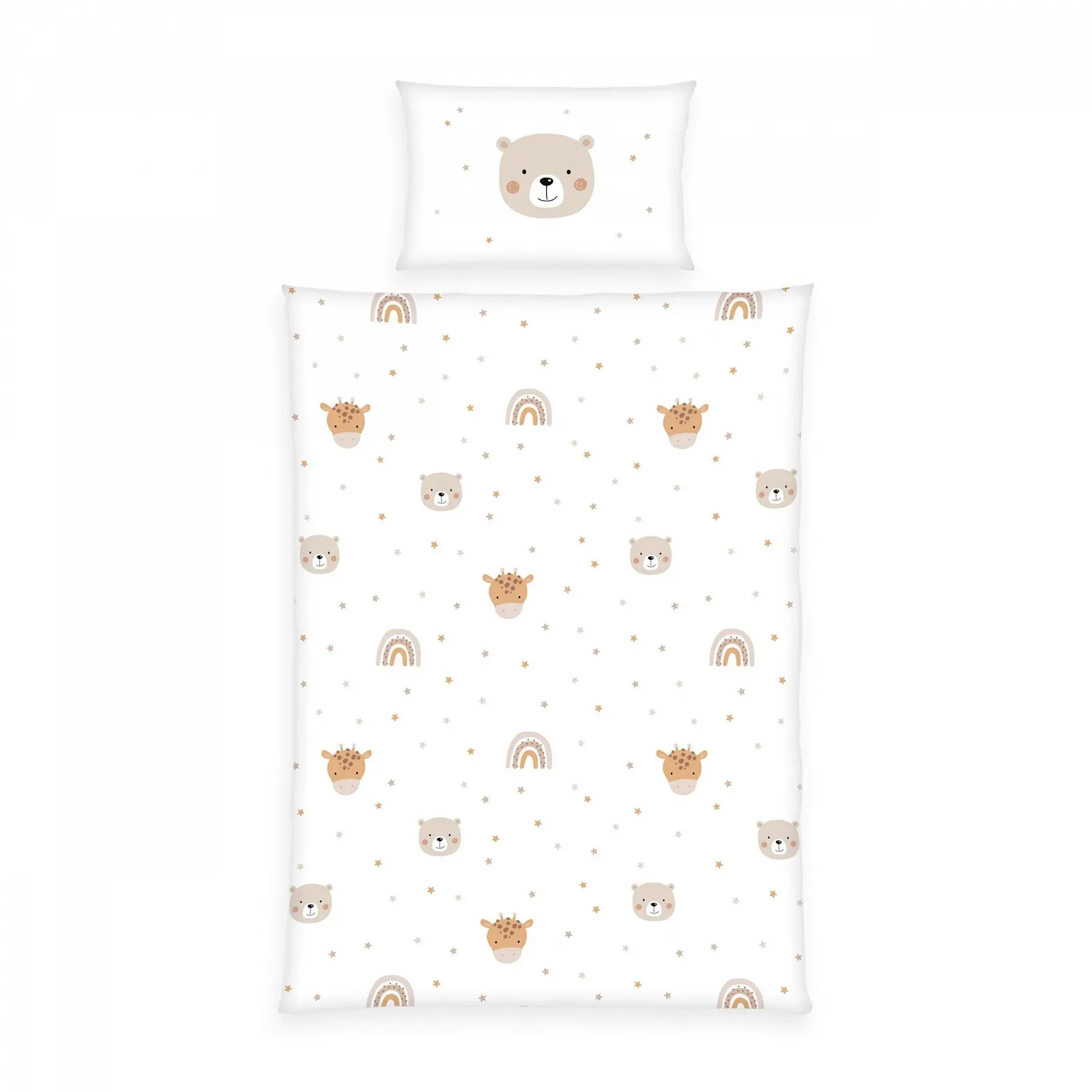 Постільна білизна Дитяча Herding babybest Little Friends Winter 40 x 60 см, 100 x 135 см Біла, фото №1