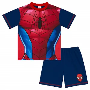 Піжама Marvel Spiderman з короткими рукавами для дітей, 100% бавовна - Фото 1