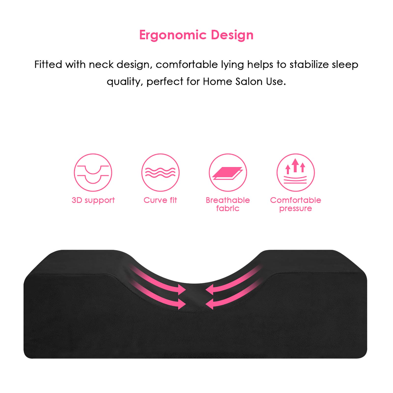 Подушка SANON Memory Foam U-Shape Чорний, фото №2