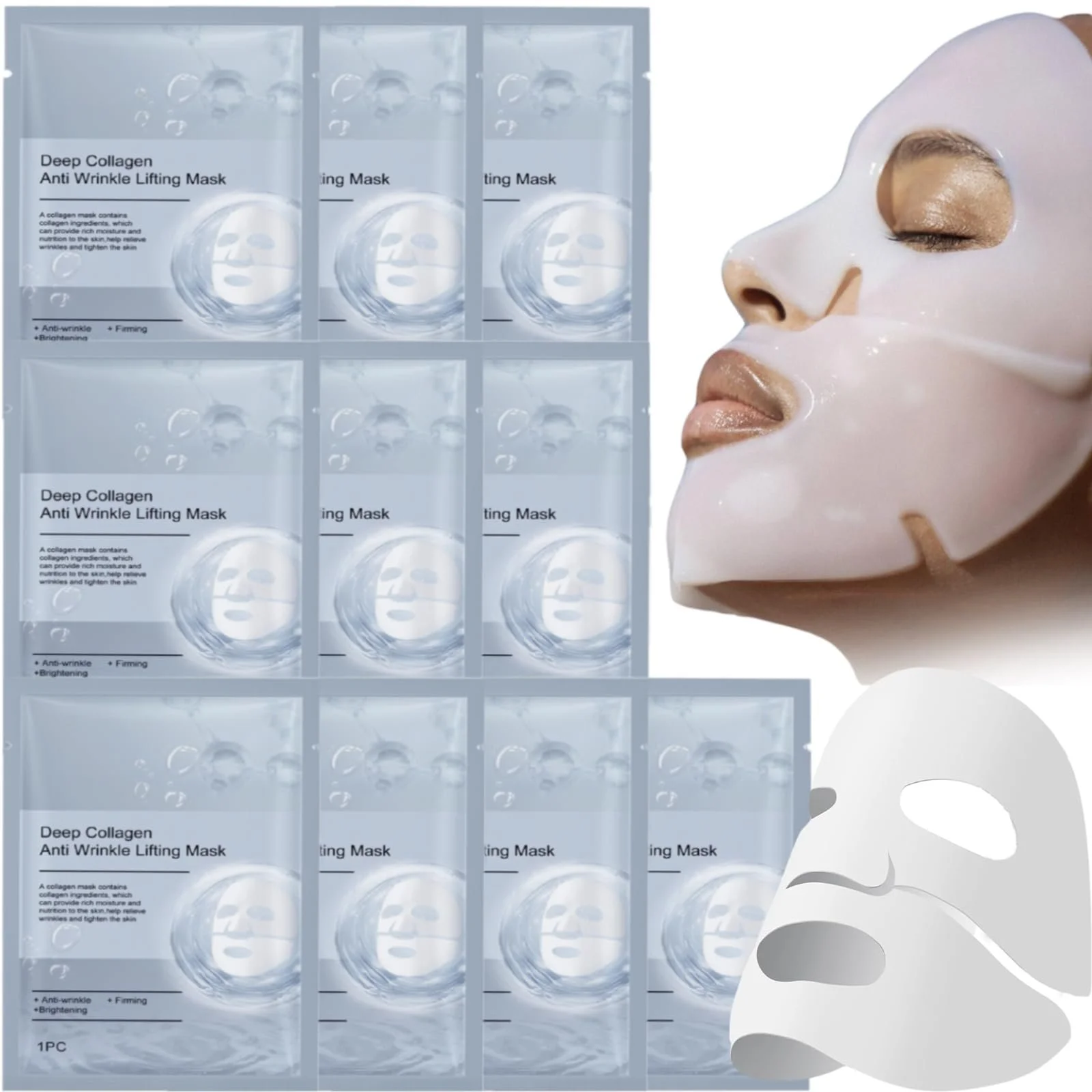 Маска VEROA Ночная с органическим коллагеном, 10 шт - Маска с глубоким увлажнением, содержит гидролизованный коллаген с низким молекулярным весом, фото №1