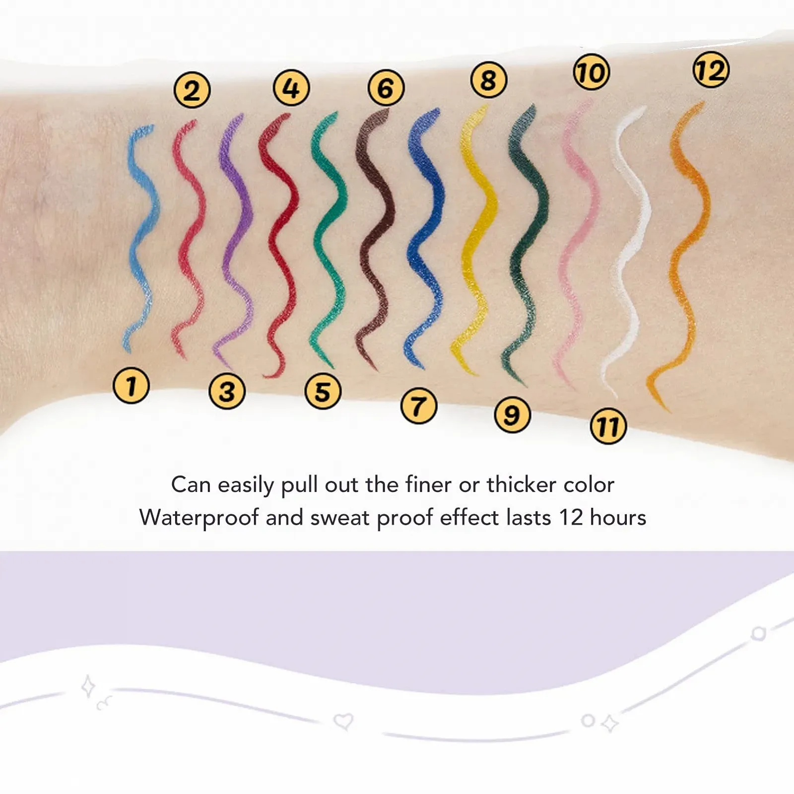 Підводка для очей Рідка 1Різнобарвна Матова Стійка Водостійка, фото №6 Підводка для очей Рідка 1Різнобарвна Матова Стійка Водостійка, фото №6