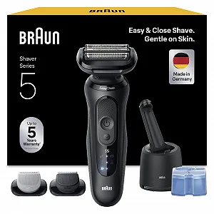 Електробритва чоловіча Braun Series 5 52-N7650cc вологе та сухе гоління Чорна - Фото 1