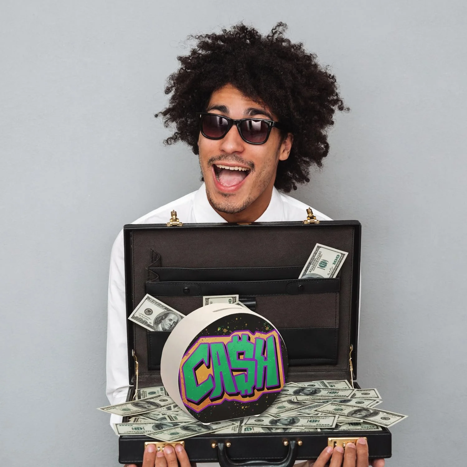 Скарбничка Cash Графіті Керамічна Кругла, фото №5