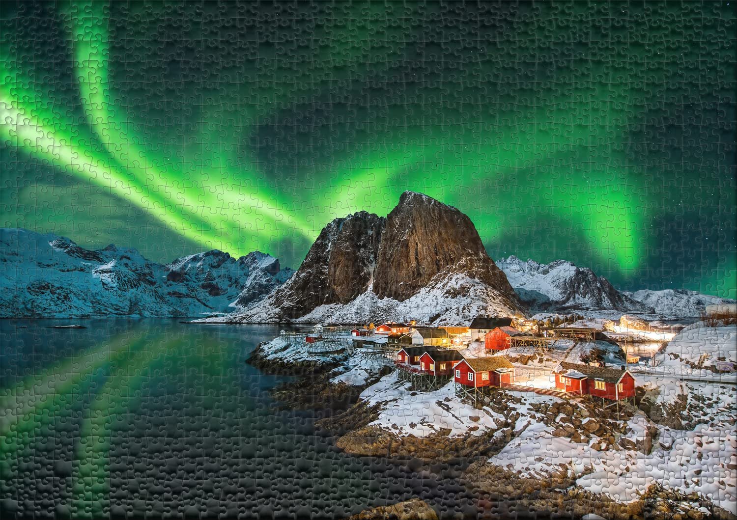 Пазл Ulmer Puzzleschmiede Norway Aurora Borealis 2000 элементов Северное сияние над Хамнёй, фото №2 Пазл Ulmer Puzzleschmiede Norway Aurora Borealis 2000 элементов Северное сияние над Хамнёй, фото №2